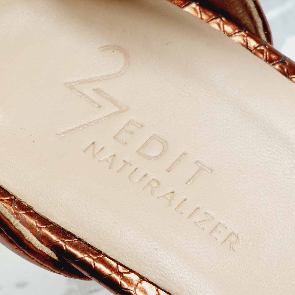 New 27 Edit Abilyn Naturalizer Brown Leather Ankle Strap Pointed Toe Pump B494 - Picture 10 of 15